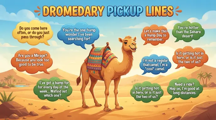 Cute Dromedary Pickup Lines