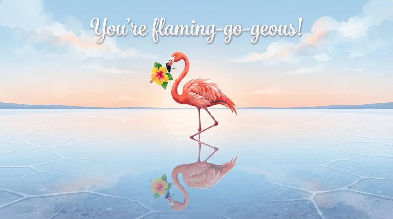 Cute Flamingo Pickup Lines