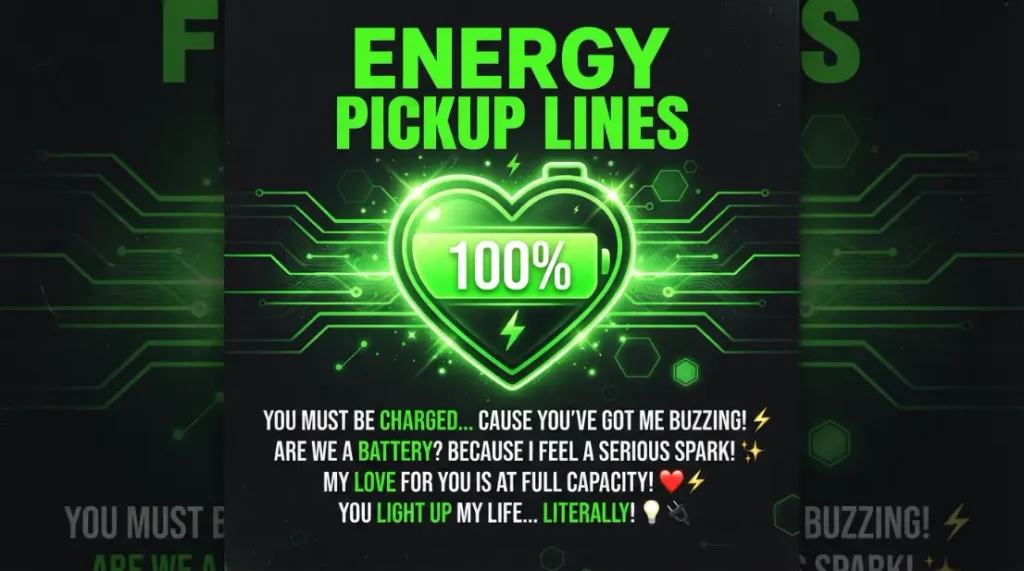 Energy Pickup Lines