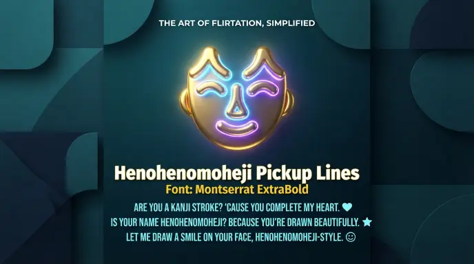 Henohenomoheji Pickup Lines